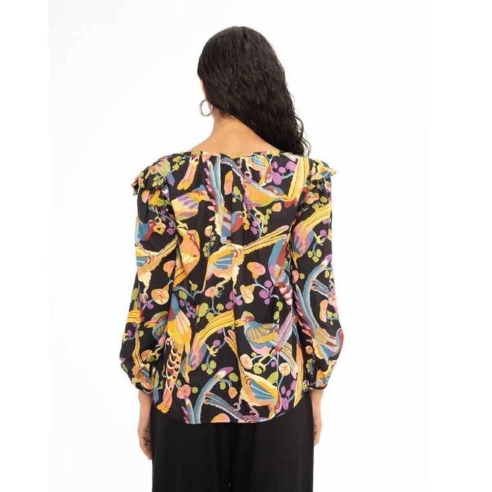 Banjanan Elise Tropical Fun Blouse Size Small - Picture 6 of 6